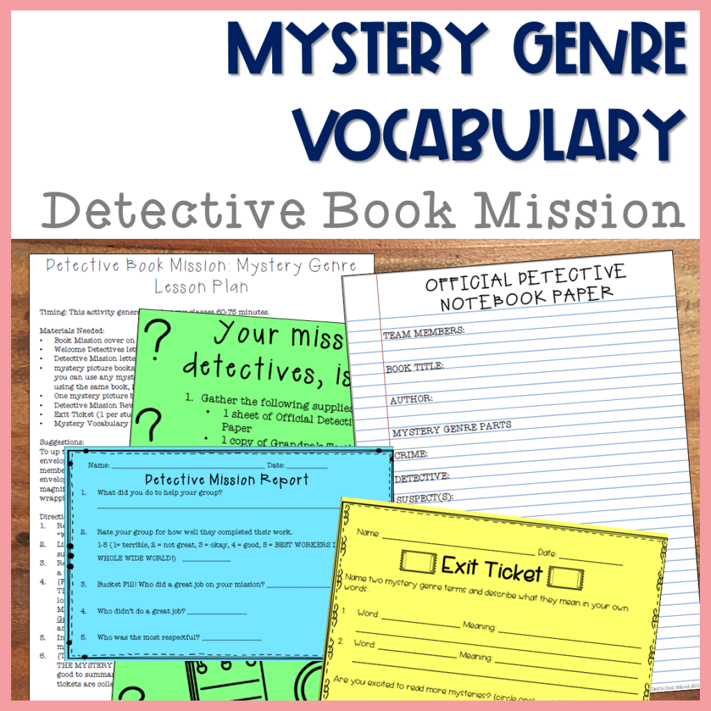 Mystery Reading Unit Genre Vocabulary