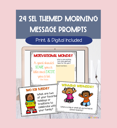 SEL Morning Message Prompts for Upper Elementary Free Set