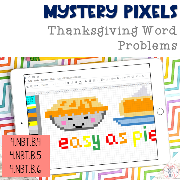 Mystery Pixel Thanksgiving Word Problems