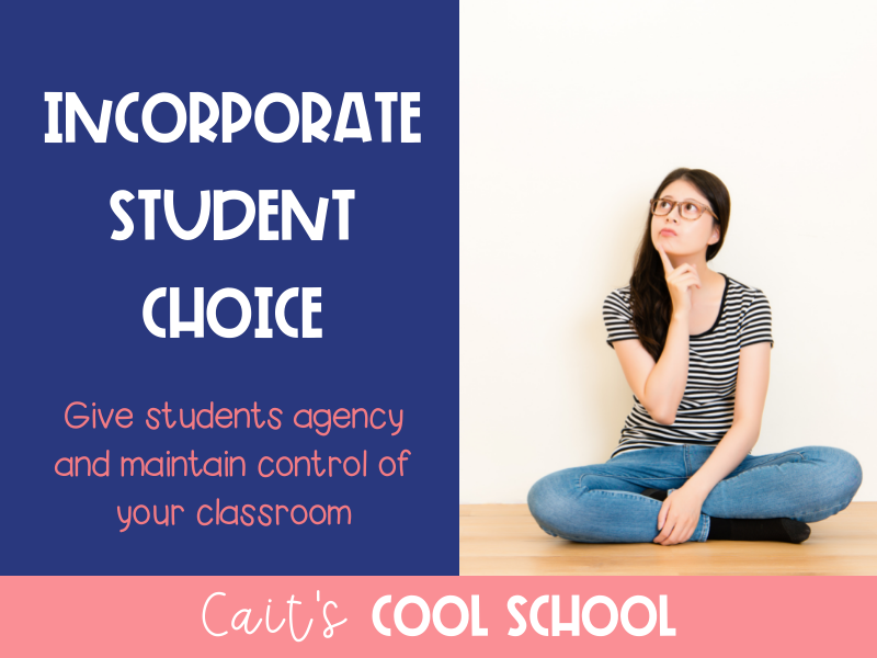 Incorporate Student Choice: Person Sitting in a Thinking Pose